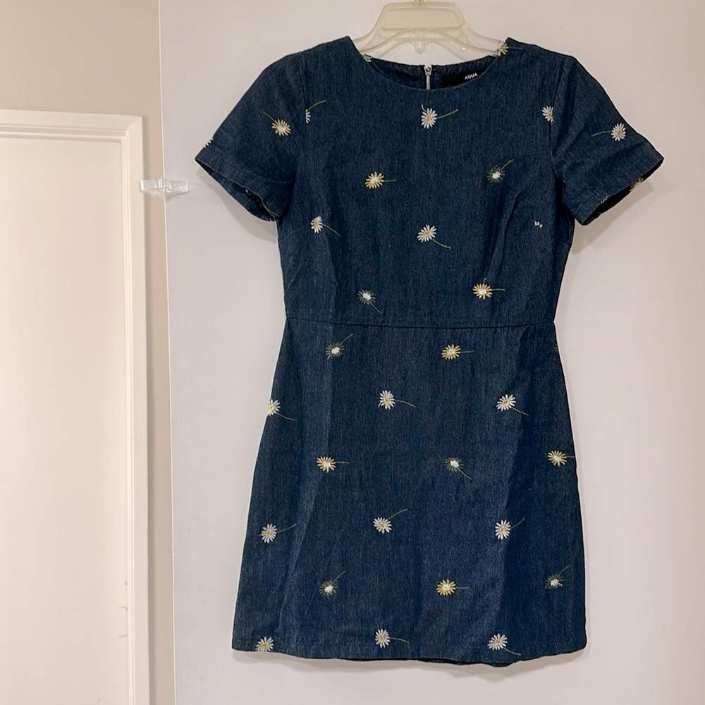 Denim mini dress